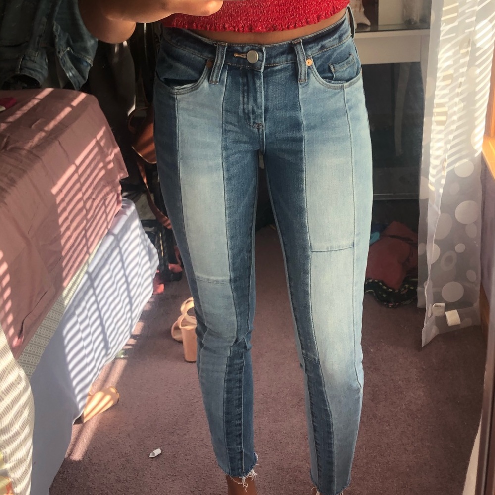 Two toned jeans by the brand Blank NYC